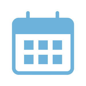 A simplistically drawn calendar.